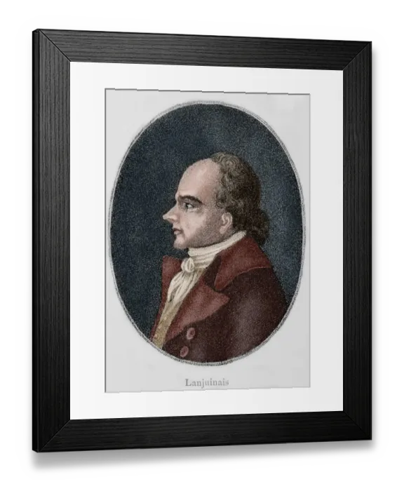 Framed Print : Jean Denis Lanjuinais (1753-1827). Colored engraving Framed Print : Jean Denis Lanjuinais (1753-1827). Colored engraving