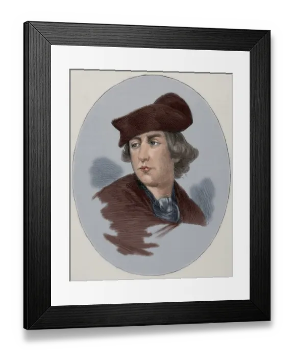 Framed Print : Henry Lee III (1756-1818). Engraving. Colored Framed Print : Henry Lee III (1756-1818). Engraving. Colored