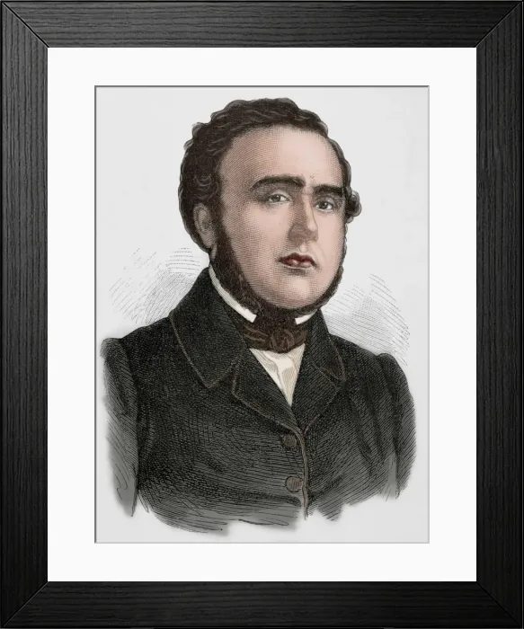 Framed Print : Alexandre Auguste Ledru-Rollin (1807-1874). Colored engravin Framed Print : Alexandre Auguste Ledru-Rollin (1807-1874). Colored engravin