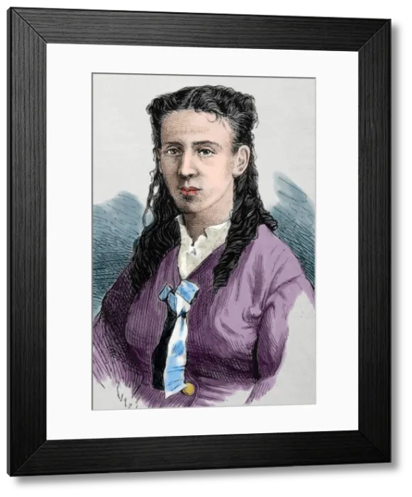 Framed Print : Alicia Le Plongeon. Wife of amateur archaeologist Augustus L Framed Print : Alicia Le Plongeon. Wife of amateur archaeologist Augustus L