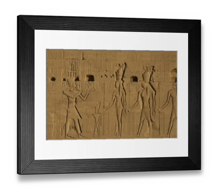 Framed Print : Egyptian Art. Dendera. Temple of Hathor. The god Ihy, as adu Framed Print : Egyptian Art. Dendera. Temple of Hathor. The god Ihy, as adu