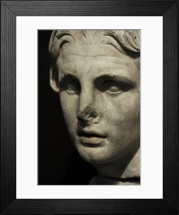 Framed Print : Head of Alexander the Great (356-323 BC). Marble. 2nd centur