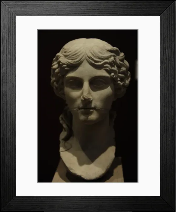 Framed Print : Head of Agrippina the Elder (14 BC-33 AD). Marble Framed Print : Head of Agrippina the Elder (14 BC-33 AD). Marble