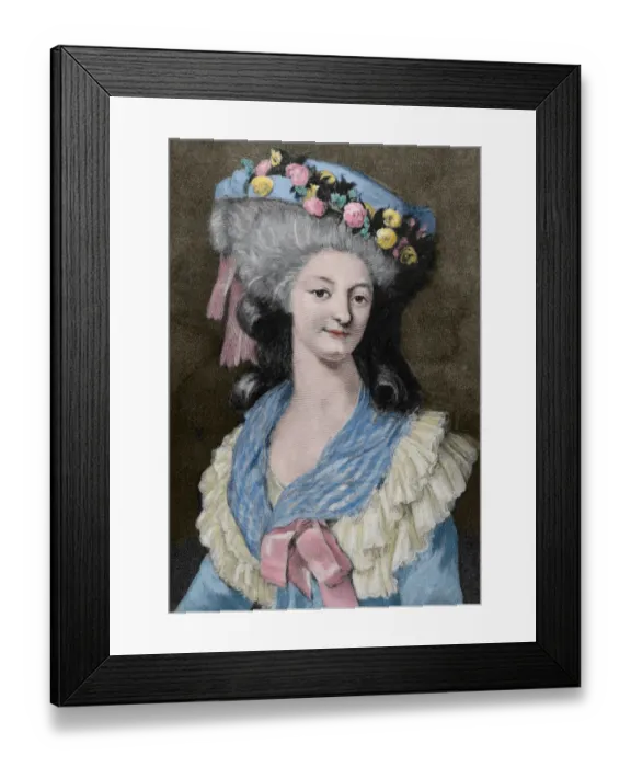 Framed Print : Princess Marie Louise of Savoy (1749-1792). Confidante of Qu
