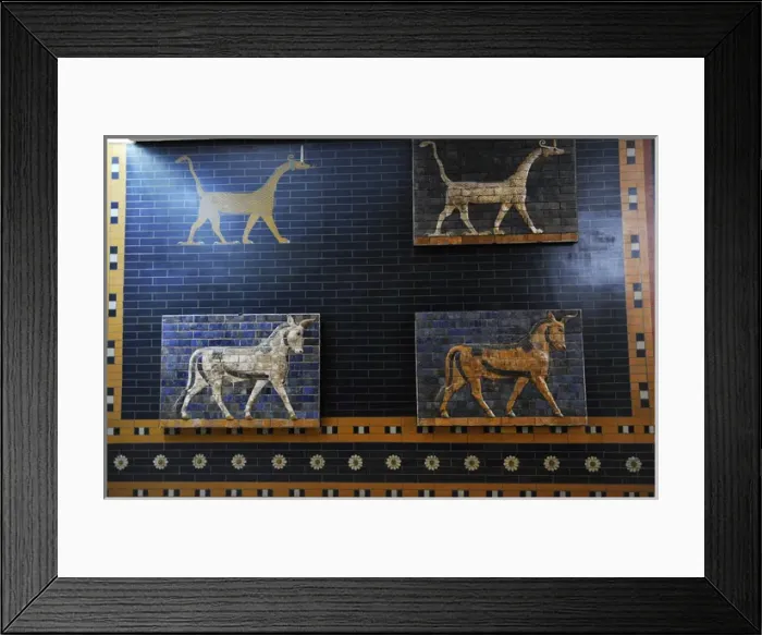 Framed Print : Decoration with aurochs and dragons in the Ishtar Gate. 6th Framed Print : Decoration with aurochs and dragons in the Ishtar Gate. 6th