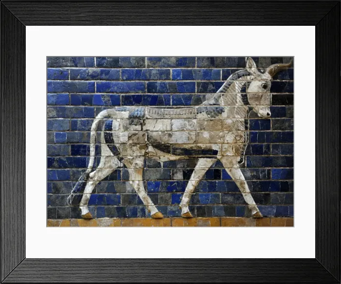 Framed Print : Decoration with aurochs and dragons in the Ishtar Gate. 6th Framed Print : Decoration with aurochs and dragons in the Ishtar Gate. 6th