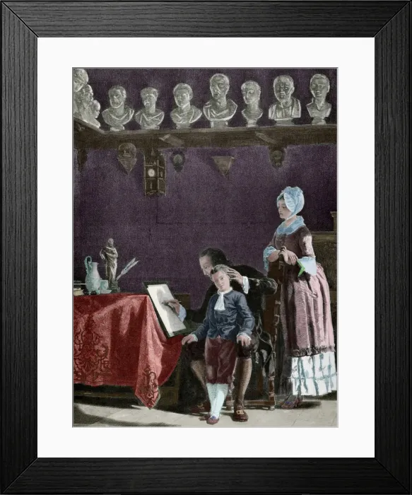 Framed Print : Johann Kaspar Lavater (1741-1801). Swiss poet and physiognom Framed Print : Johann Kaspar Lavater (1741-1801). Swiss poet and physiognom