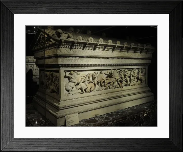 Framed Print : Alexander Sarcophagus. 4th century BC. Battle of Issus (333 Framed Print : Alexander Sarcophagus. 4th century BC. Battle of Issus (333