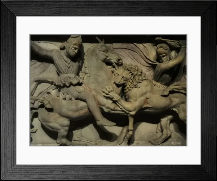 Framed Print : Alexander Sarcophagus. 4th century BC. Alexander and the Mac