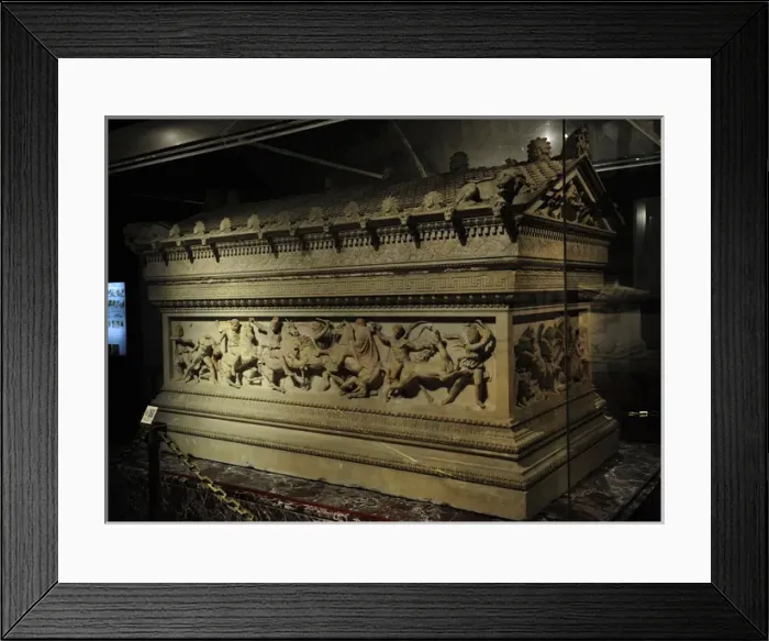 Framed Print : Alexander Sarcophagus. 4th century BC. Alexander and the Mac Framed Print : Alexander Sarcophagus. 4th century BC. Alexander and the Mac