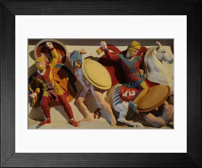 Framed Print : Alexander Sarcophagus. 4th century BC. Color reconstruction Framed Print : Alexander Sarcophagus. 4th century BC. Color reconstruction
