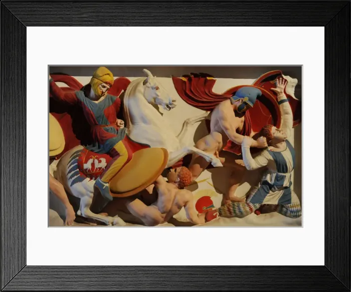 Framed Print : Alexander Sarcophagus. 4th century BC. Color reconstruction Framed Print : Alexander Sarcophagus. 4th century BC. Color reconstruction