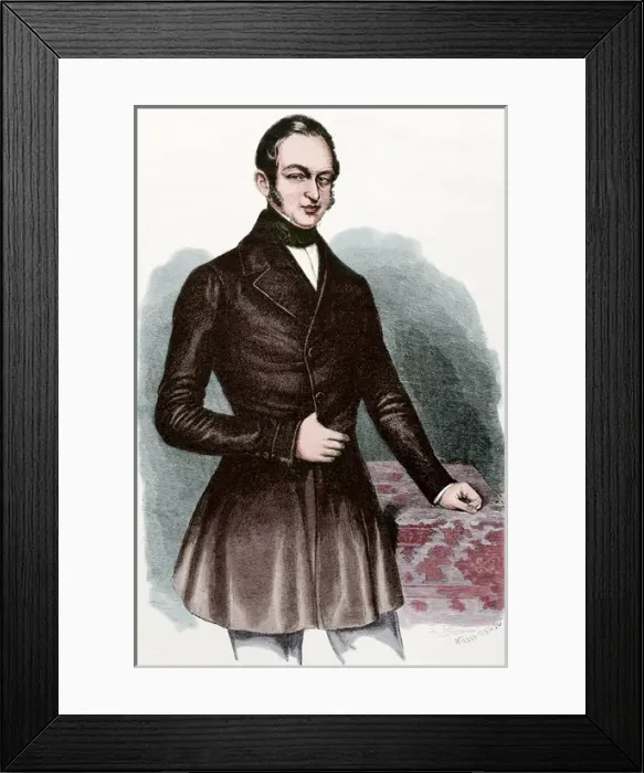 Framed Print : Adalbert von Ladenberg (1798-1855). Prussian political. Engr Framed Print : Adalbert von Ladenberg (1798-1855). Prussian political. Engr