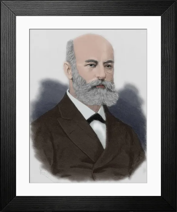 Framed Print : Ferm?=?n de Lasala Collado (1832-1917). Portrait. Colored en Framed Print : Ferm?=?n de Lasala Collado (1832-1917). Portrait. Colored en