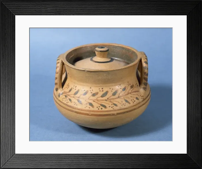 Framed Print : Greek pottery. Spain. Catalonia. Spheroidal form. 4th-3rd ce Framed Print : Greek pottery. Spain. Catalonia. Spheroidal form. 4th-3rd ce
