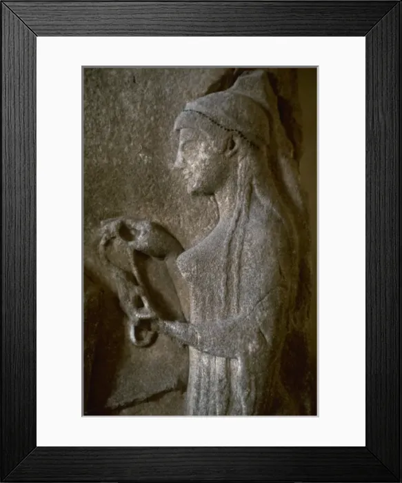 Framed Print : Hermes agoraios and a Charity. Detail. Thasian marble. Relie Framed Print : Hermes agoraios and a Charity. Detail. Thasian marble. Relie