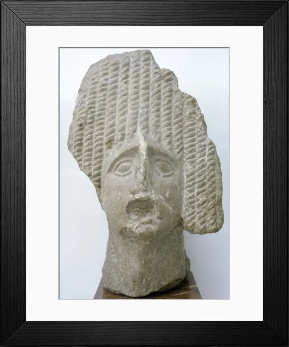 Framed Print : Spain. Roman theatrical mask. 1st century AD. From Empuries Framed Print : Spain. Roman theatrical mask. 1st century AD. From Empuries