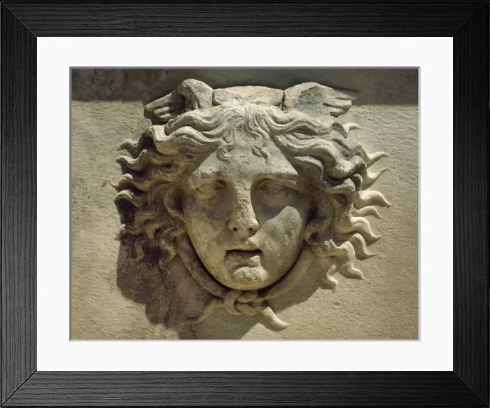 Framed Print : Medusa. Relief. Aphrodisias. Turkey Framed Print : Medusa. Relief. Aphrodisias. Turkey