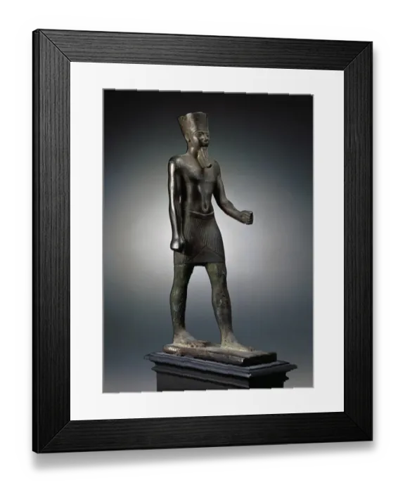 Framed Print : Egyptian Art. Bronze statuette depicting the god Amun Framed Print : Egyptian Art. Bronze statuette depicting the god Amun