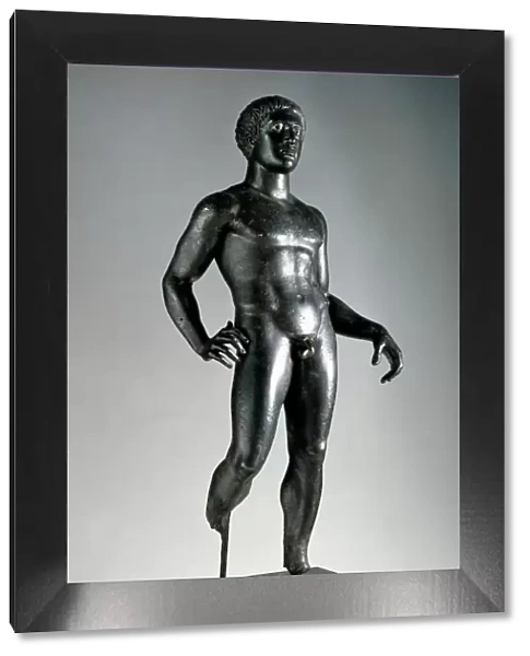 Roman art. Statue of a young athlete. National Archaeologica