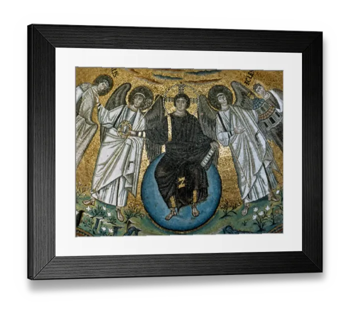 Framed Print : Christ surrounded by angels, St. Vitalis and Bishop Ecclesiu Framed Print : Christ surrounded by angels, St. Vitalis and Bishop Ecclesiu