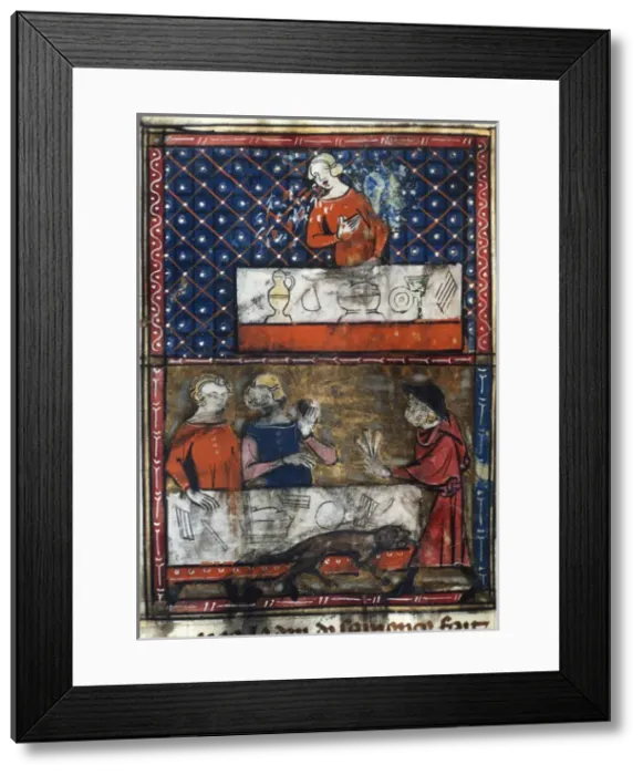 Framed Print : Doctrine Chretienne. Gothic. French school. Miniature. 13th Framed Print : Doctrine Chretienne. Gothic. French school. Miniature. 13th
