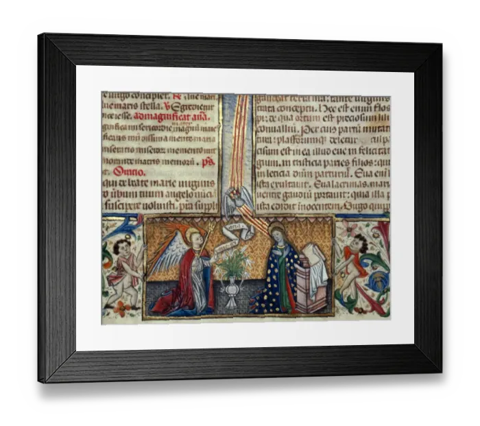 Framed Print : Gothic. Spain. The Annunciation. Miniature. Master of Osma Framed Print : Gothic. Spain. The Annunciation. Miniature. Master of Osma