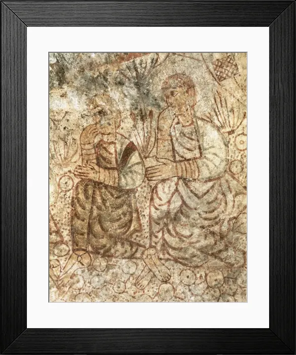 Framed Print : Spain. Catalonia. Terrassa. Church of St. Miquel. Frescoes i Framed Print : Spain. Catalonia. Terrassa. Church of St. Miquel. Frescoes i