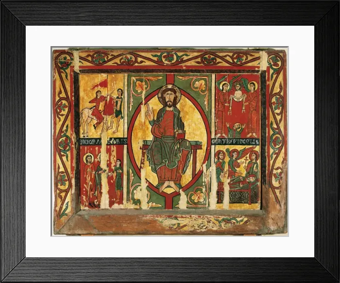 Framed Print : Catalonia. Puigbo. Altar frontal from St. Martins church. A Framed Print : Catalonia. Puigbo. Altar frontal from St. Martins church. A