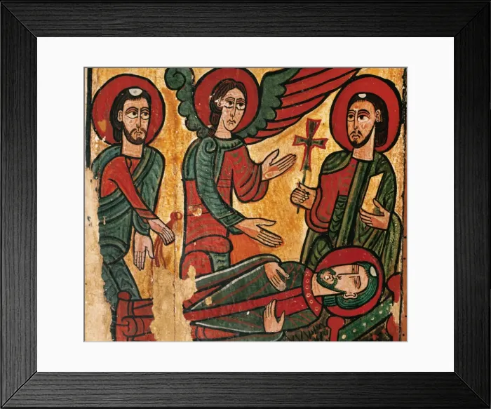 Framed Print : Catalonia. Puigbo. Altar frontal from St. Martins church. A Framed Print : Catalonia. Puigbo. Altar frontal from St. Martins church. A