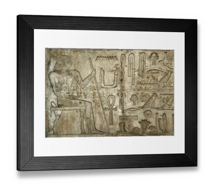 Framed Print : Hieroglyphic writing. Architrave. Tomb of Nykaiankh. 5th Dy Framed Print : Hieroglyphic writing. Architrave. Tomb of Nykaiankh. 5th Dy