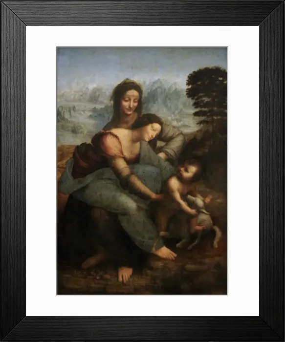 Framed Print : Leonardo da Vinci (1452-1519). Italian polymath. The Virgin Framed Print : Leonardo da Vinci (1452-1519). Italian polymath. The Virgin