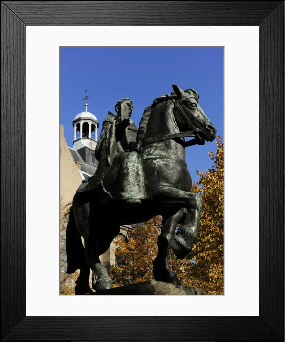 Framed Print : Willibrord (658-739). Northumbrian missionary saint. Statue Framed Print : Willibrord (658-739). Northumbrian missionary saint. Statue