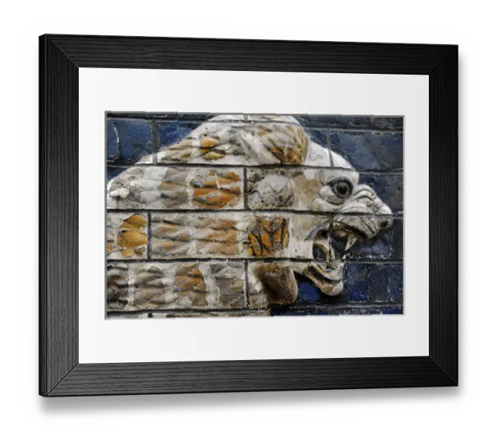 Framed Print : Babylon. Monumental Procession Street. Lions relief Framed Print : Babylon. Monumental Procession Street. Lions relief