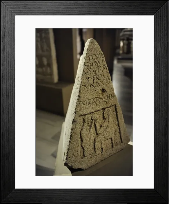 Framed Print : Pyramidal Grave Stele. 5th century BC. From Sinope Framed Print : Pyramidal Grave Stele. 5th century BC. From Sinope