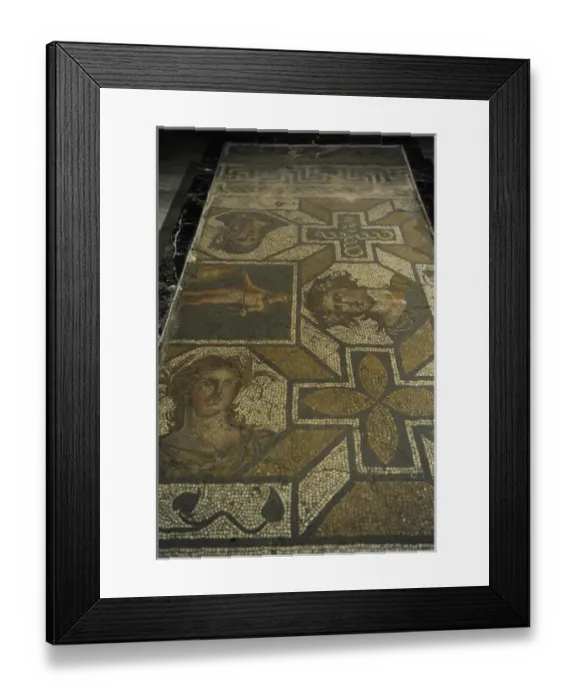 Framed Print : Roman floor mosaic. Antonine Period. Alemdar (Istanbul) Framed Print : Roman floor mosaic. Antonine Period. Alemdar (Istanbul)
