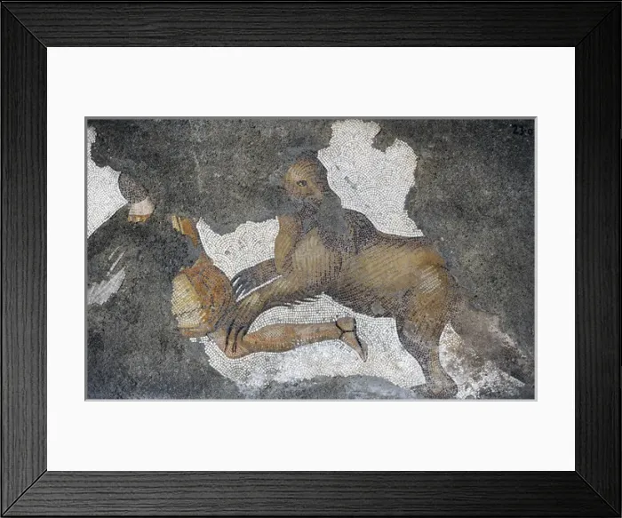 Framed Print : Great Palace Mosaic Museum. Byzantine style. Bear. Istanbul Framed Print : Great Palace Mosaic Museum. Byzantine style. Bear. Istanbul