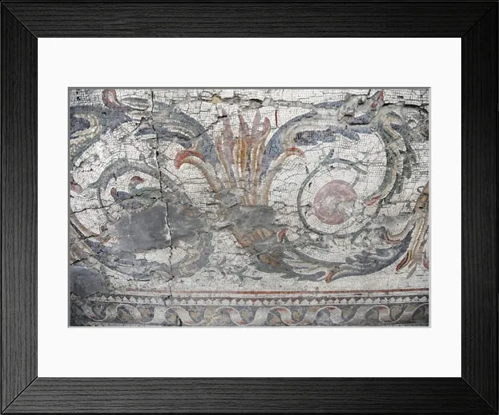 Framed Print : Great Palace Mosaic Museum. Byzantine style. Acanthus frieze Framed Print : Great Palace Mosaic Museum. Byzantine style. Acanthus frieze