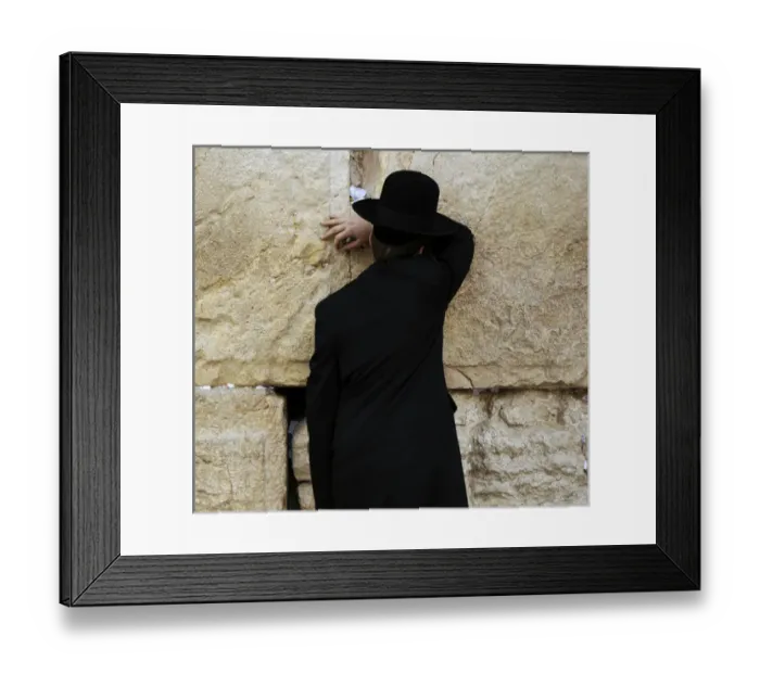 Framed Print : A Jew praying at the Western Wall. Jerusalem. Israel Framed Print : A Jew praying at the Western Wall. Jerusalem. Israel