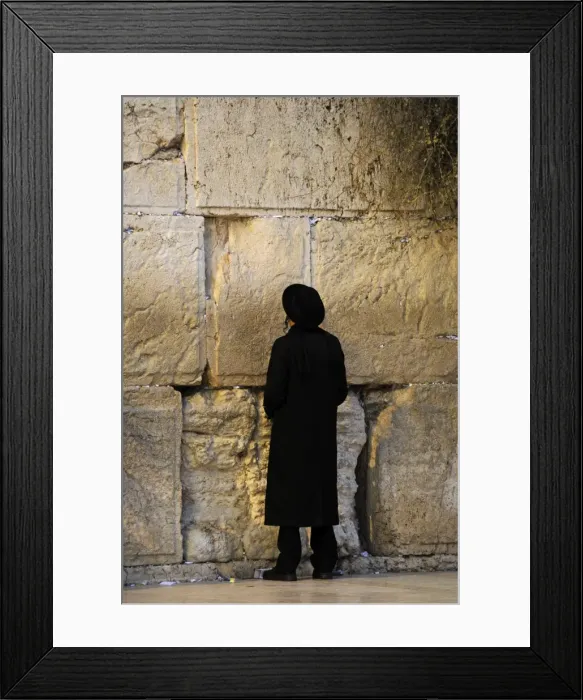 Framed Print : A Jew praying at the Western Wall. Jerusalem. Israel Framed Print : A Jew praying at the Western Wall. Jerusalem. Israel