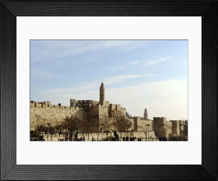 Framed Print : Israel. Jerusalem. City walls and ancient citadel with Tower Framed Print : Israel. Jerusalem. City walls and ancient citadel with Tower