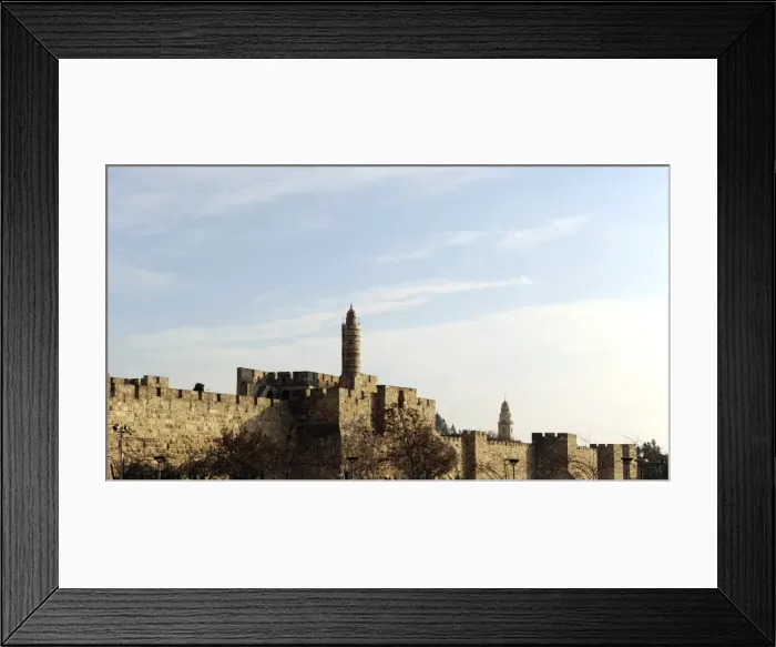 Framed Print : Israel. Jerusalem. City walls and ancient citadel with Tower Framed Print : Israel. Jerusalem. City walls and ancient citadel with Tower