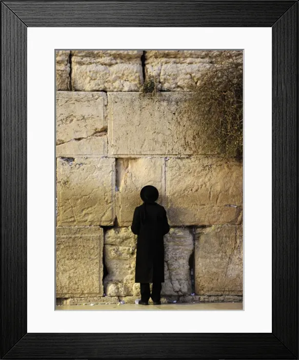 Framed Print : A Jew praying at the Western Wall. Jerusalem. Israel Framed Print : A Jew praying at the Western Wall. Jerusalem. Israel