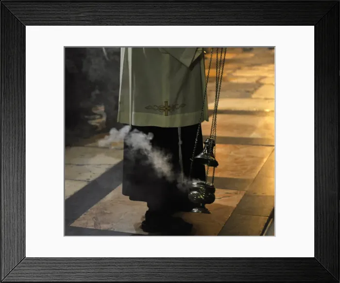 Framed Print : Israel. Jerusalem. Priest uses incense Framed Print : Israel. Jerusalem. Priest uses incense