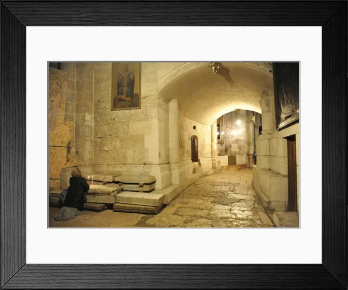 Framed Print : Israel. Jerusalem. Basilica of the Holy Sepulchre. Woman pra Framed Print : Israel. Jerusalem. Basilica of the Holy Sepulchre. Woman pra