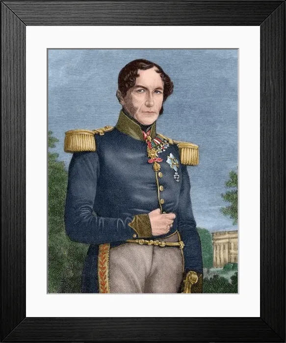 Framed Print : Leopold I (1790-1865). Engraving. Colored Framed Print : Leopold I (1790-1865). Engraving. Colored