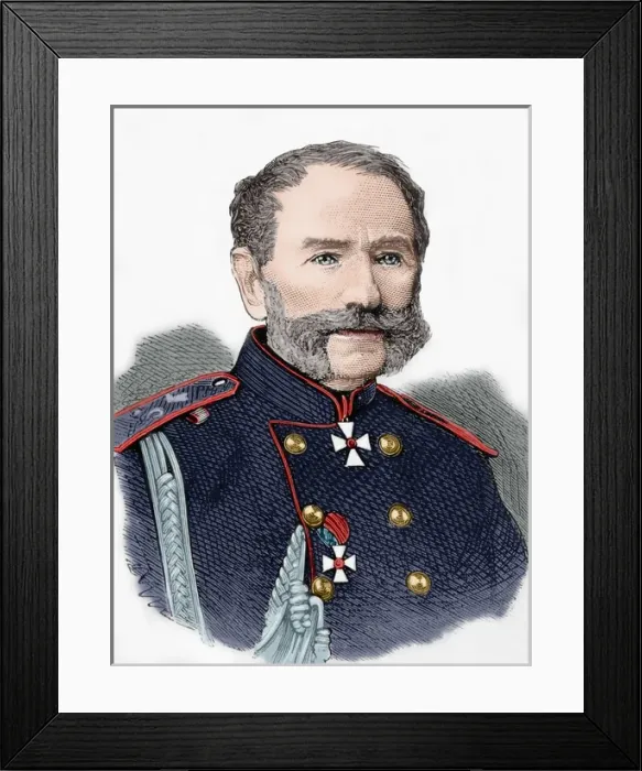 Framed Print : Count of Kotzebue. Engraving. Colored Framed Print : Count of Kotzebue. Engraving. Colored