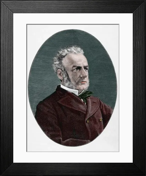 Framed Print : Miguel Lobo y Malagamba (1818-1876). Spanish navy. Engraving Framed Print : Miguel Lobo y Malagamba (1818-1876). Spanish navy. Engraving