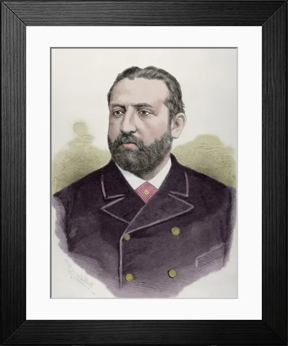 Framed Print : Joaquin Lopez Puigcerver (1841-1906). Spanish politician. En Framed Print : Joaquin Lopez Puigcerver (1841-1906). Spanish politician. En