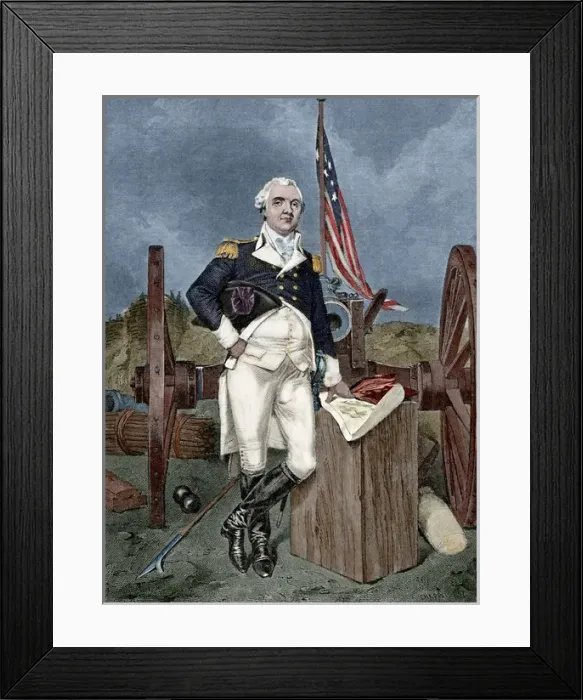Framed Print : Henry Know (1750-1806). Military officer of the Continental Framed Print : Henry Know (1750-1806). Military officer of the Continental
